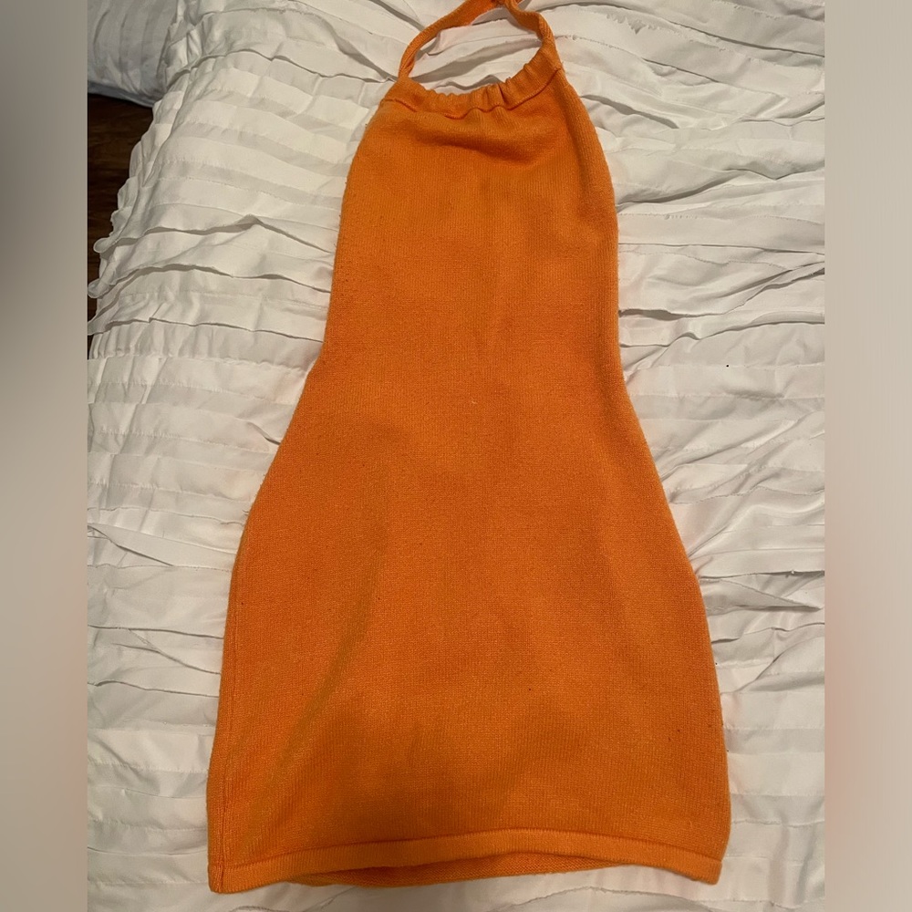 Edikted Orange Halter Dress - Picture 3 of 6